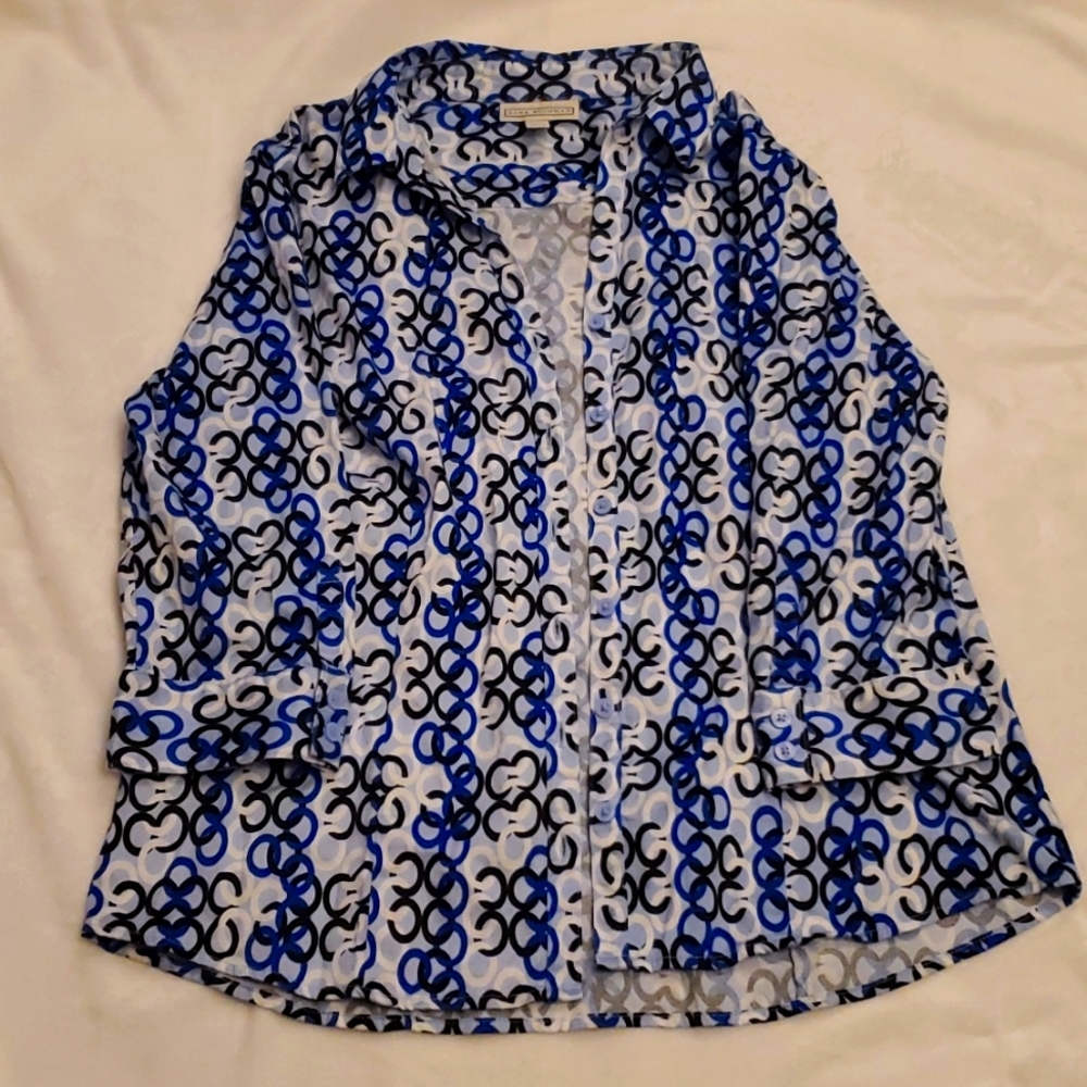 Blue button-up shirt